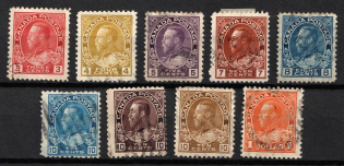 1922-31 Dominion of Canada, British Colonies (SG 248 - 254, 254a, 255, Used, CV $70)