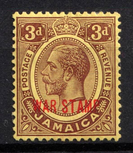 1919 3d Jamaica, British Colonies (SG 77, CV $20)