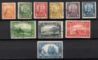 1928-29 Dominion of Canada, British Colonies (SG 275 - 284, Used, CV $220)