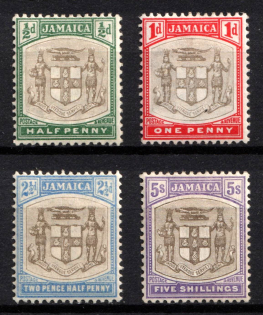 1903-04 Jamaica, British Colonies (SG 33 - 36, Full Set, CV $50)
