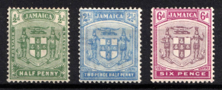 1905-11 Jamaica, British Colonies (SG 37, 42, 44, CV $40)