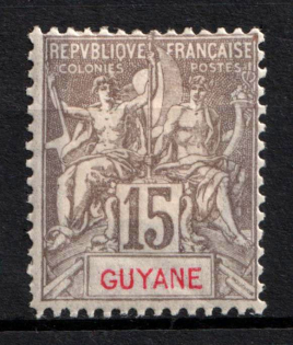 1892-1904 Guiana, French Colonies (Sc. 40, CV $125)