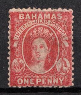 1863 1d Bahamas, British Colonies (SG 23, Certificate, CV $100)
