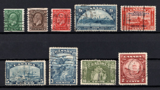 1933-34 Dominion of Canada, British Colonies (SG 326 - 334, Used, CV $90)