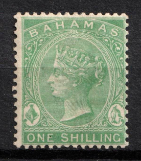 1882 1s Bahamas, British Colonies (SG 44, Signed, CV $70)