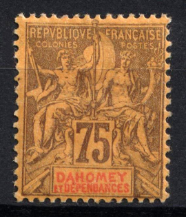 1904 75c Dahomey, French Colonies (Sc. 13, CV $85)