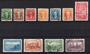 1937-38 Dominion of Canada, British Colonies (SG 357 - 367, Full Set, Used, CV $60)