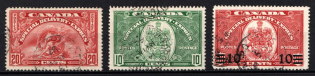 1935-39 Dominion of Canada, British Colonies, Special Delivery Stamps (SG S8 - S9, S11, Used, CV $60)