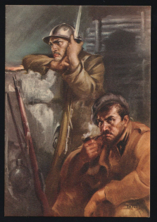 1939-1945 'German Military' Italy WWII Fascist Propaganda Postcard