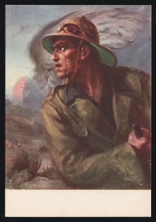 1939-1945 'You Had to Harmonize the Fighter With the Worker, the Soldier With the Colonizer. The Roman Legionaries, After Conquering the Colonies, Laid Down the Dagger' Italy WWII Fascist Propaganda Postcard