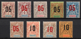 1912 Dahomey, French Colonies (Sc. 32 - 41, Full Set, CV $25)