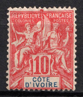 1900 Ivory Coast, French Colonies (Sc. 6, CV $130)