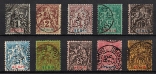 1894 Benin, French Colonies (Sc. 33 - 40, 43 - 44, Used, CV $70)