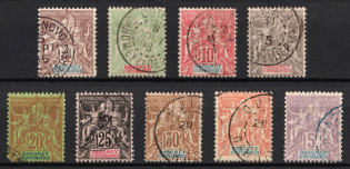 1899 - 1905 Dahomey, French Colonies (Sc. 3 - 8, 10 - 11, 16, Used, CV $190)