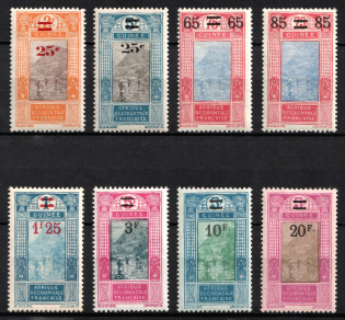 1924-27 Guinea, French Colonies (Sc. 106 - 109, 111, 113 - 115, CV $40)