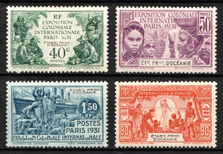 1931 Polynesia, French Colonies (Sc. 76 - 79, Full Set, CV $30)
