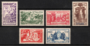 1937 Polynesia, French Colonies (Mi. 127 - 132, Full Set, CV $30)