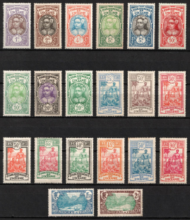 1913-30 Polynesia, French Colonies (Mi. 21 - 27, 30, 31, 33, 35 - 37, 39 - 41, 43, 48, 52, 53, CV $80)