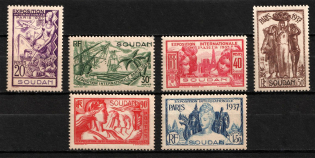 1937 Sudan, French Colonies (Sc. 106 - 111, Full Set, CV $20)