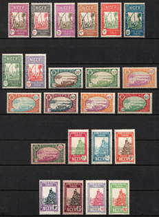 1926-40 Niger, French Colonies (Sc. 29 - 37, 39 - 41, 43, 44, 46, 51, 55, 62, 66, 69 - 72, CV $25)