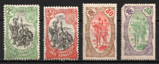1903-09 Somali, French Colonies (Sc. 62, 63, 71, 72, CV $60)
