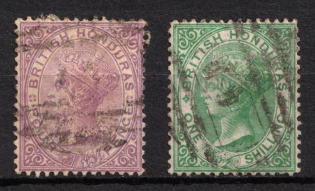 1872-79 British Honduras, British Colonies (SG 14, 16, Used, CV $40)