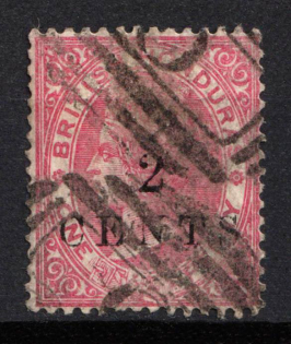 1888 2c on 1d British Honduras, British Colonies (SG 27, Used, CV $70)