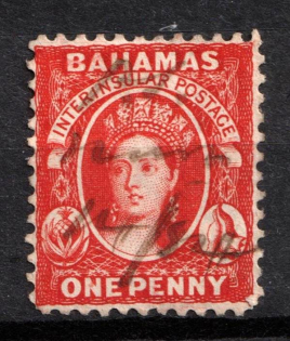 1862 1d Bahamas, British Colonies (SG 8, Used, CV $270)