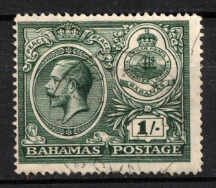 1920 1s Bahamas, British Colonies (SG 110, Used, CV $60)