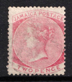 1860 2d Jamaica, British Colonies (SG 2, Used, CV $80)
