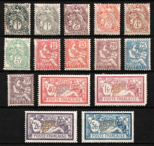 1902-03 Port Said, French Post Offices in Egypt (Sc. 18 - 28, 30 - 32, CV $90)