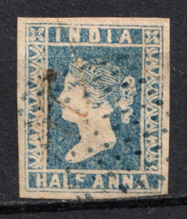 1854 1/2a British East India Company (SG 2, Used, CV $70)