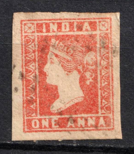 1854 1a British East India Company (SG 14, Used, CV $140)