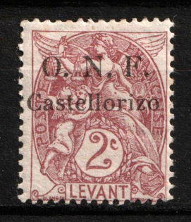 1920 2c Castellorizo, French Post Offices in Levant (Sc. 15, Signed, CV $40)