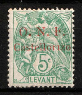 1920 5c Castellorizo, French Post Offices in Levant (Sc. 17, CV $35)