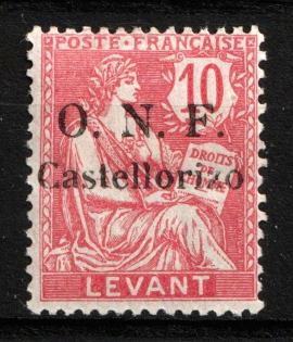 1920 10c Castellorizo, French Post Offices in Levant (Sc. 19, Signed, CV $40)