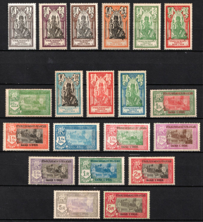 1929 India, French Colonies (Sc. 80 - 99, CV $20)