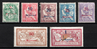 1911-17 Morocco, French Protectorate (Sc. 29, 30, 32, - 34, 36, 37, CV $75)
