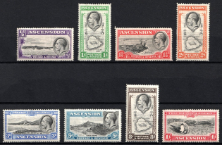 1934 Ascension Island, British Colonies (SG 21 - 28, CV $55)