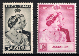 1948 Ascension Island, British Colonies (SG 50 - 51, CV $70)