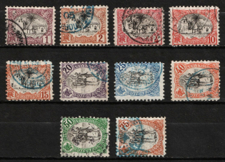 1902 Somali, French Colonies (Sc. 35, 37, 39, 42, 46, Used, CV $50)