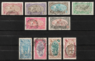 1909 Somali, French Colonies (Sc. 64 - 70, 73 - 75, Used, Signed, CV $35)
