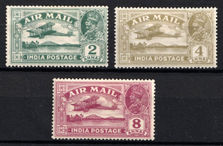 1929 India, British Colonies, Airmail (SG 220, 222, 224, CV $40)