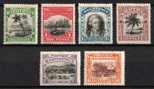 1920 Rarotonga, Cook Islands, British Colonies (SG 70 - 75, Full Set, CV $50)