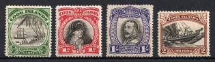 1932 Cook Islands, British Colonies (SG 99 - 101, 105, CV $40)