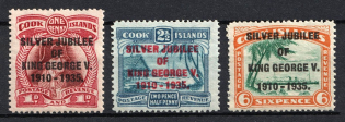 1935 Cook Islands, British Colonies (SG 113 - 115, Full Set, CV $20)