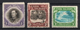 1938 Cook Islands, British Colonies (SG 127 - 129, Full Set, CV $120)