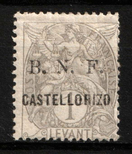 1920 1c Castellorizo, French Post Offices in Levant (Sc. 1, Signed, CV $45)