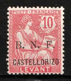 1920 10c Castellorizo, French Post Offices in Levant (Sc. 5, Signed, CV $90)