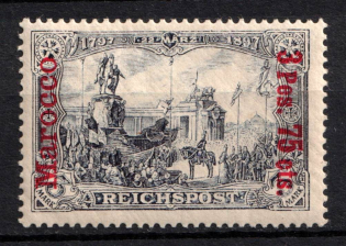 1900 3p 75c German Offices in Morocco, Germany (Mi. 18 I, Signed, CV $70)